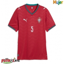 Camiseta Portugal Diogo Dalot #5 Primera Equipación para mujer Mundial 2026 manga corta